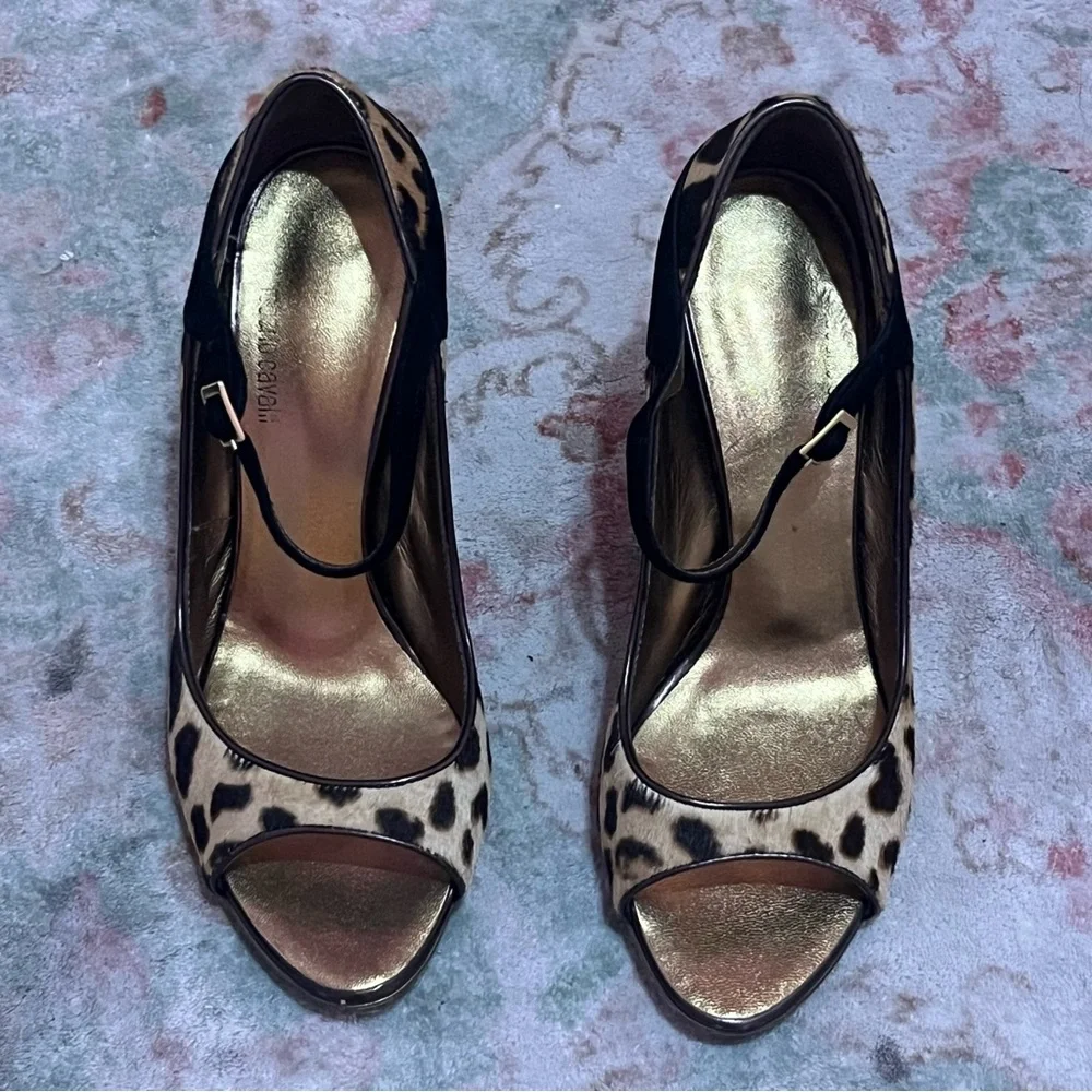 Roberto Cavalli Leopard Pony Hair Heels – Size 37.5 - Picture 4 of 11